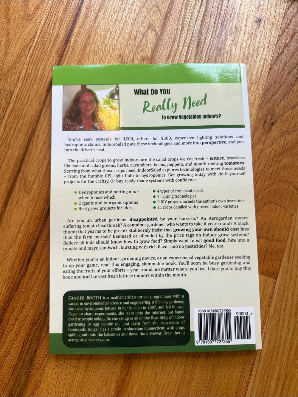 Indoor Edible Garden, indoor salad, veg in one bed book bundle